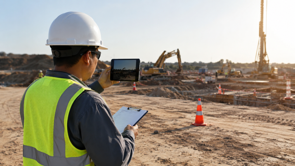 Documenting the construction site work