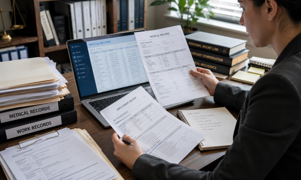 Reviewing medical and work records